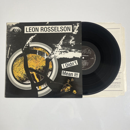 Leon Rosselson – I Didn't Mean It! LP 1988 Vinyl Record CF 392