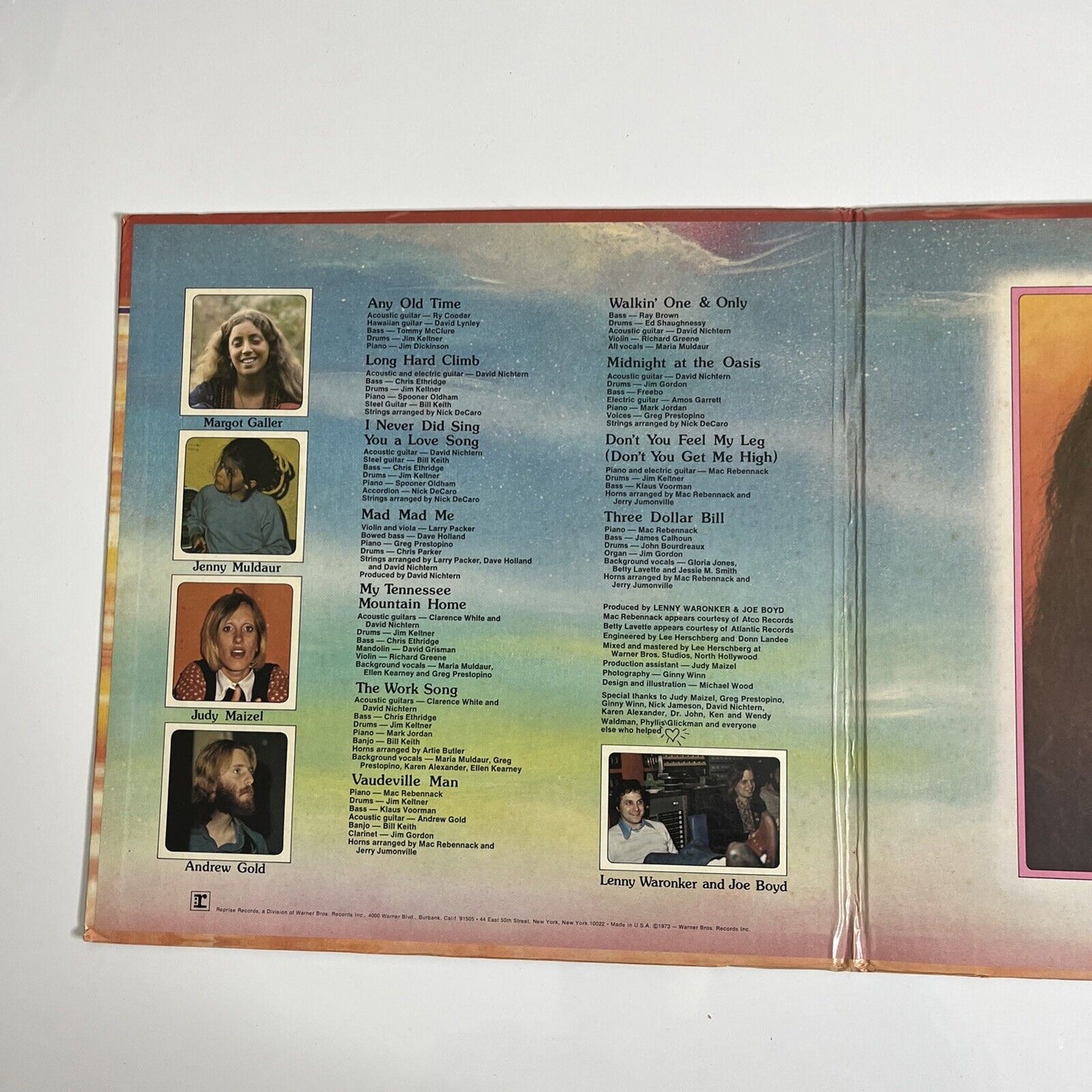 Maria Muldaur LP 1973 Vinyl Record Gatefold MS 2148