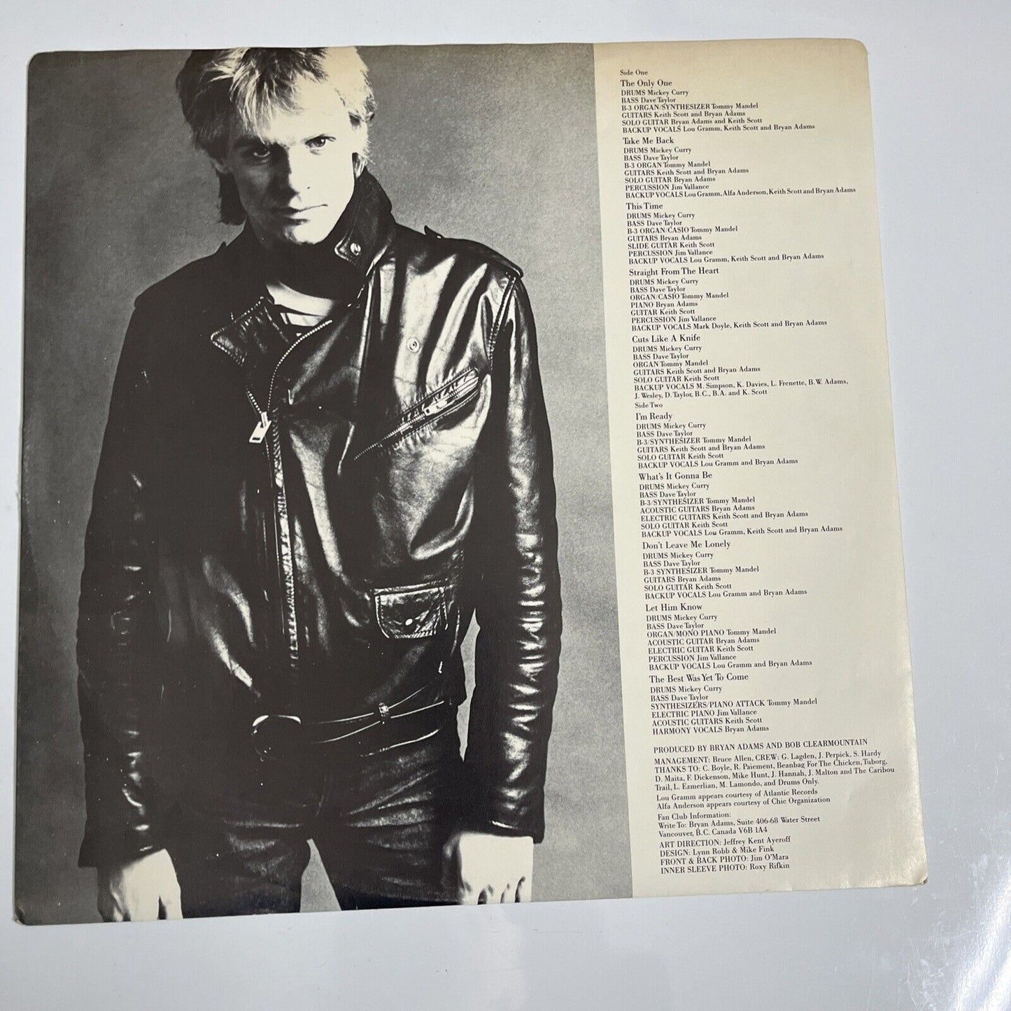 Bryan Adams - Cuts Like A Knife LP 1983 Vinyl Record SP-4919