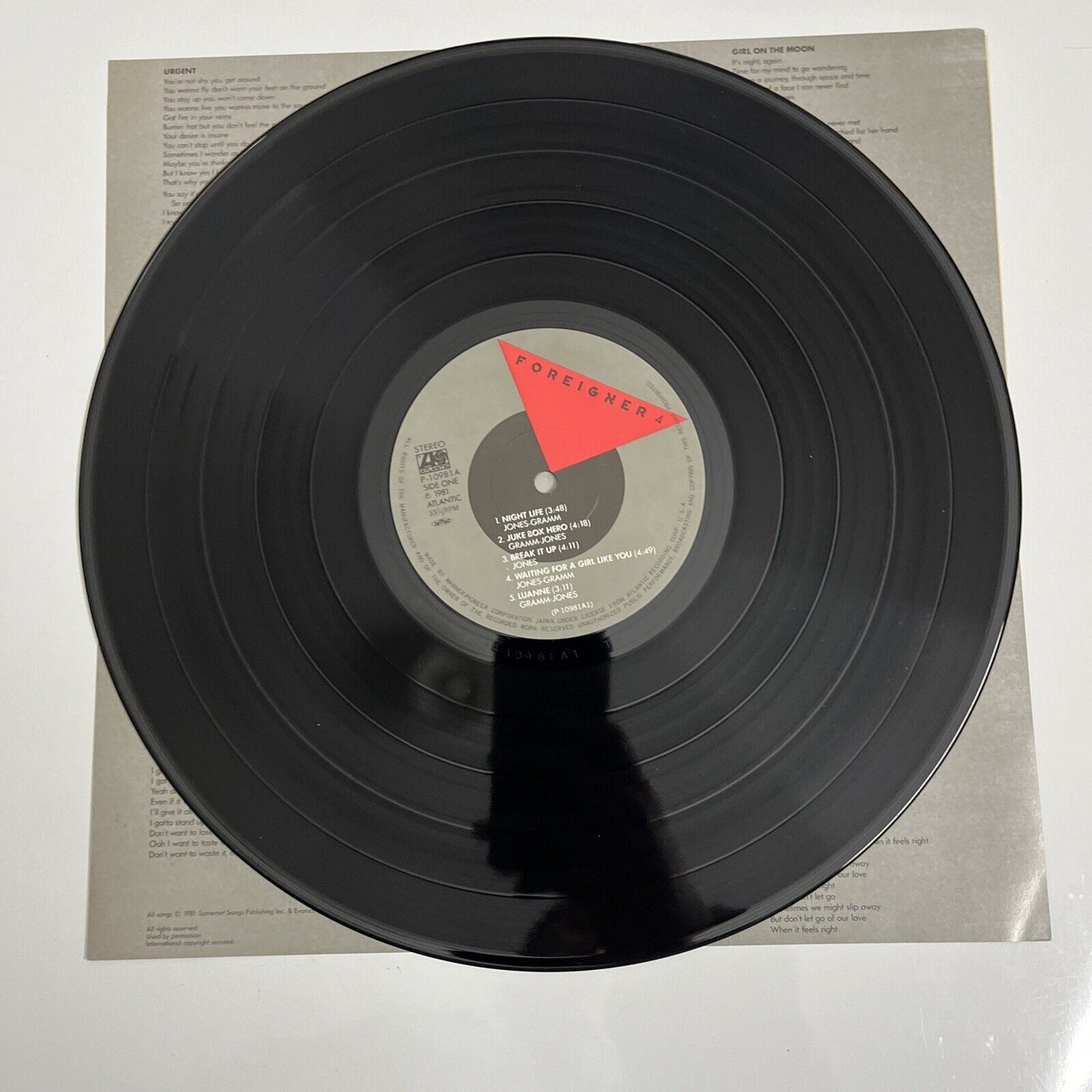 Foreigner – 4 LP 1981 Vinyl Record P-10981A