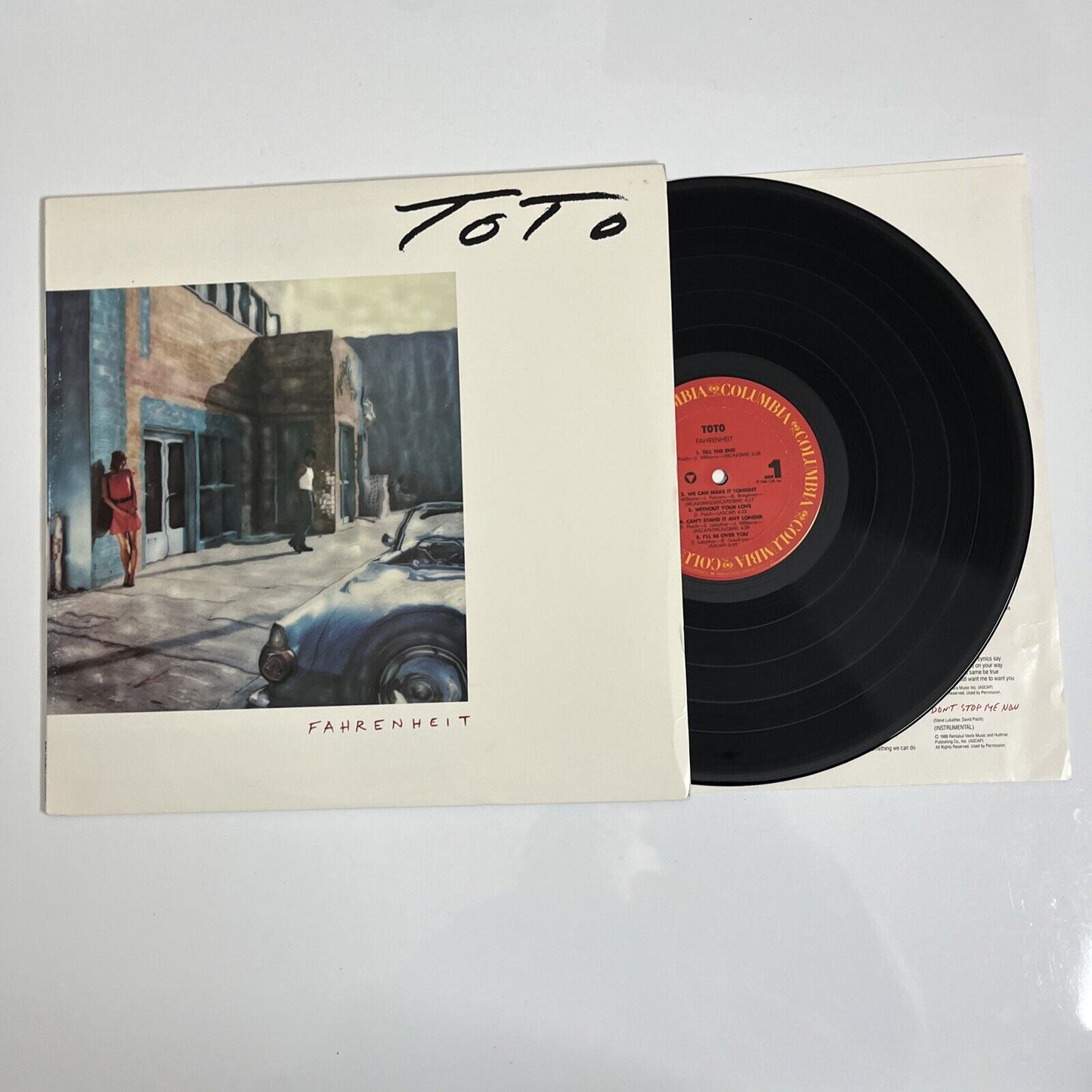 Toto - Fahrenheit LP 1986 Vinyl Record C 40273