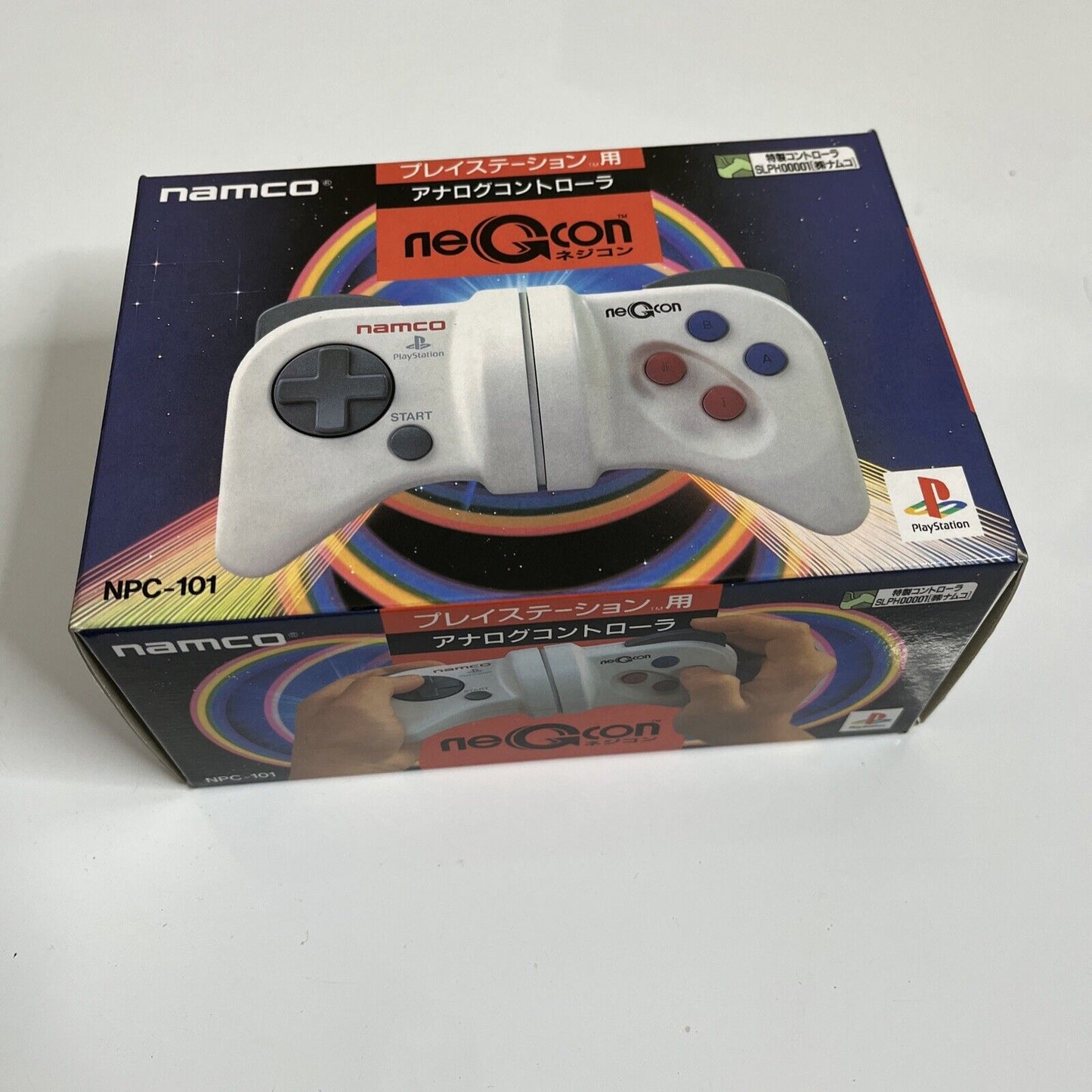 Sony PlayStation Namco Negcon Controller White for PS1 NPC-101 NEW