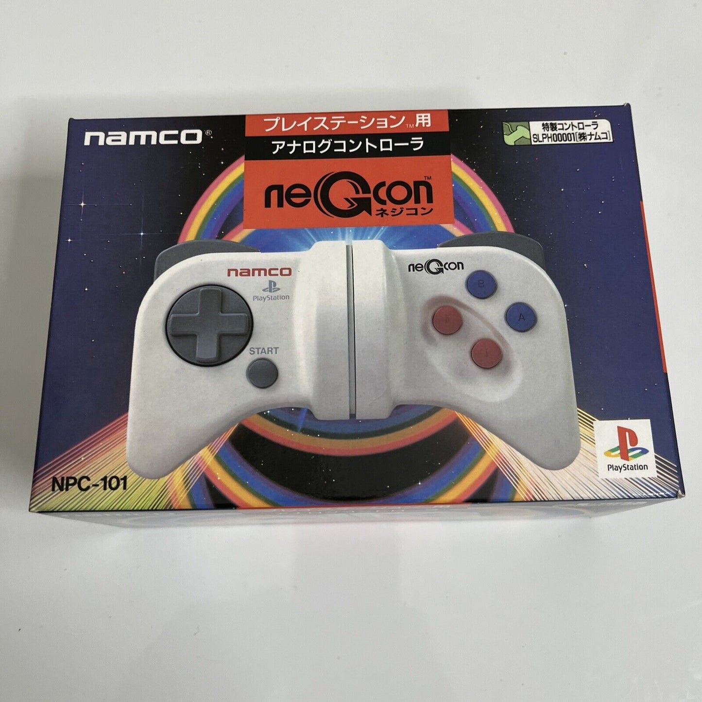 Sony PlayStation Namco Negcon Controller White for PS1 NPC-101 NEW