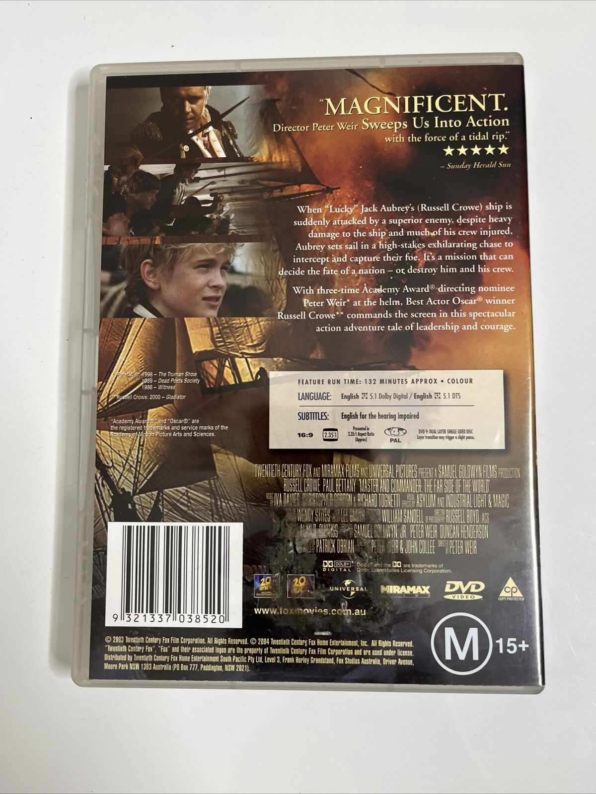 Master And Commander - The Far Side Of The World  (DVD, 2003) Russell Crowe