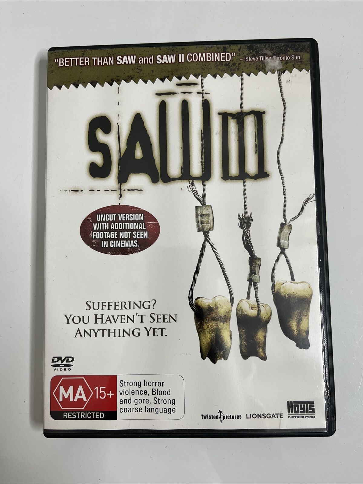 Saw 3  (DVD, 2006) Tobin Bell, Shawnee Smith, Angus McFadyen Horror Film Region4