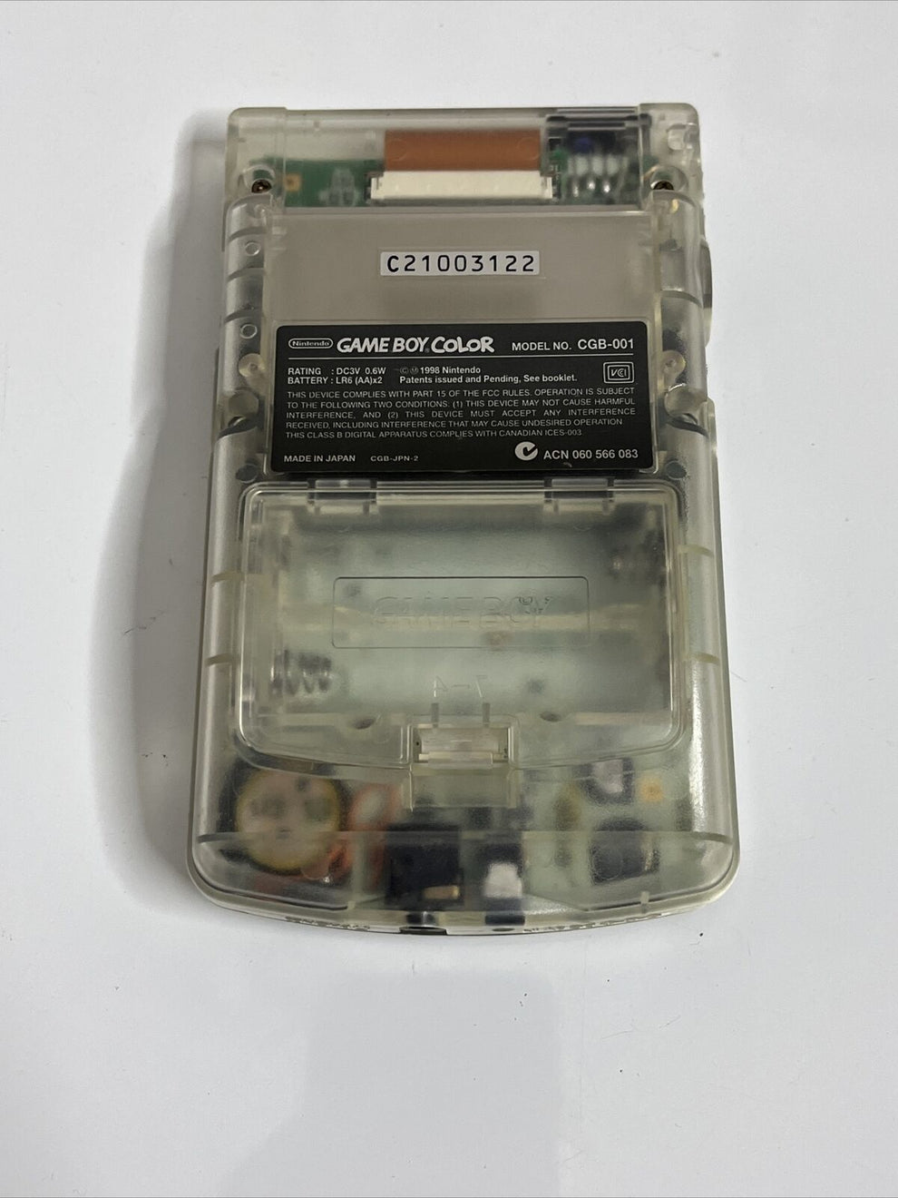 Nintendo Game Boy Color CGB-001 Clear Transparent Handheld Console Mad ...