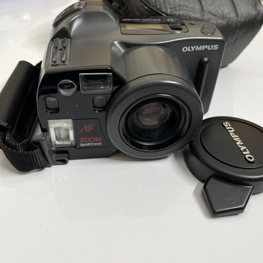 Olympus IZM300 Super Zoom 35mm Film Camera *Working But Flash Not Working