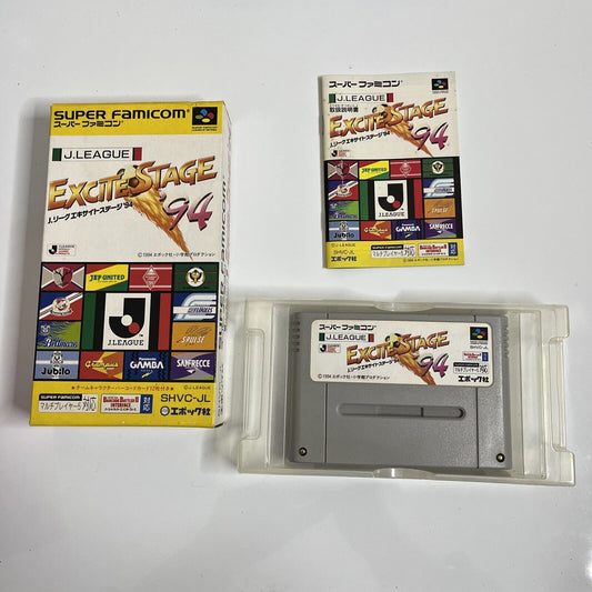 J League Excite Stage 94 - Nintendo Super Famicom SNES NTSC-J JAPAN Complete