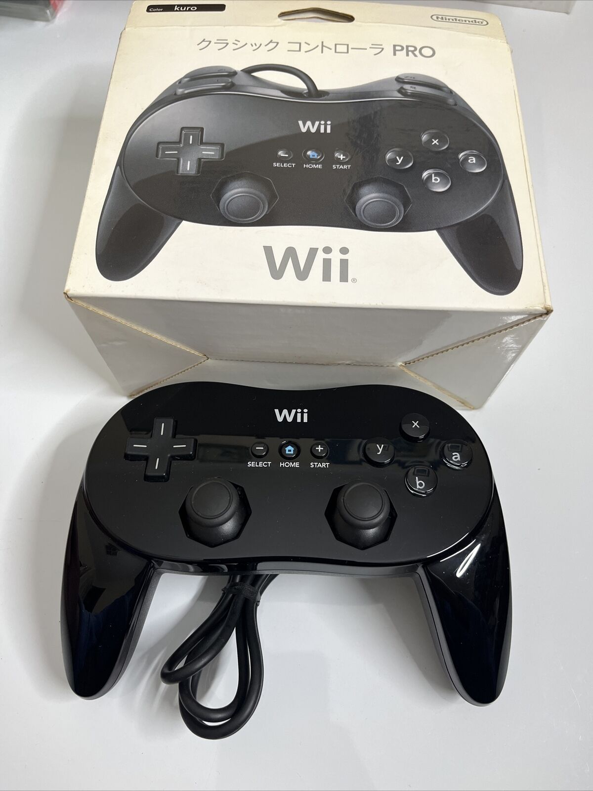 Official Nintendo Wii Classic Pro Controller Black Remote Professional