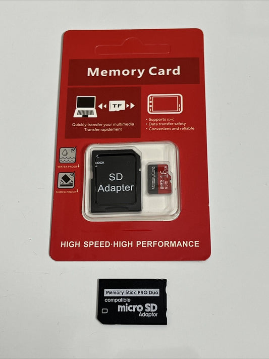NEW Memory Stick PRO Duo 16GB for Sony PSP and Sony CyberShot Camera