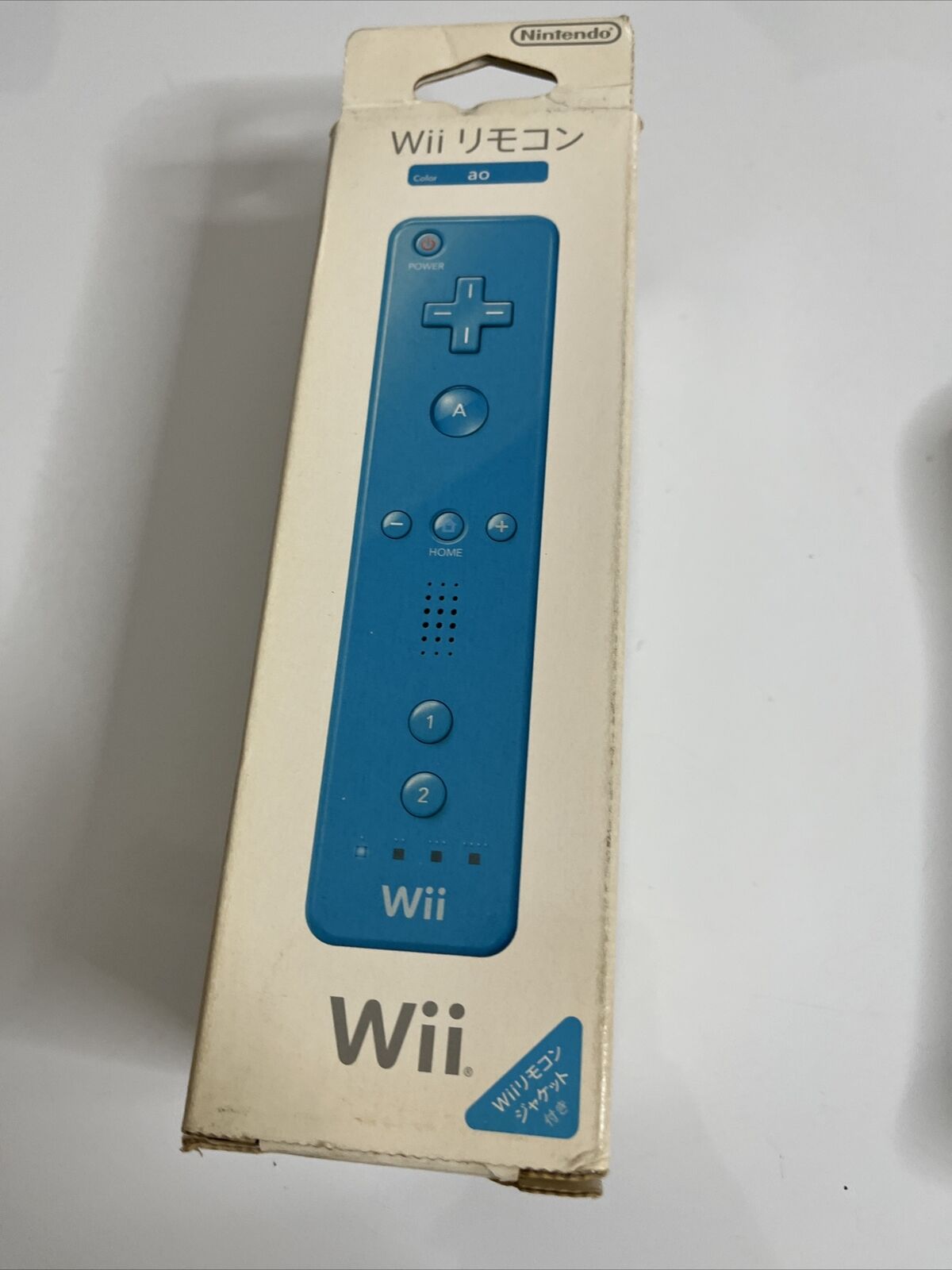 Official Nintendo Wii Remote Controller Blue with Box and Case RVL-003 Genuine