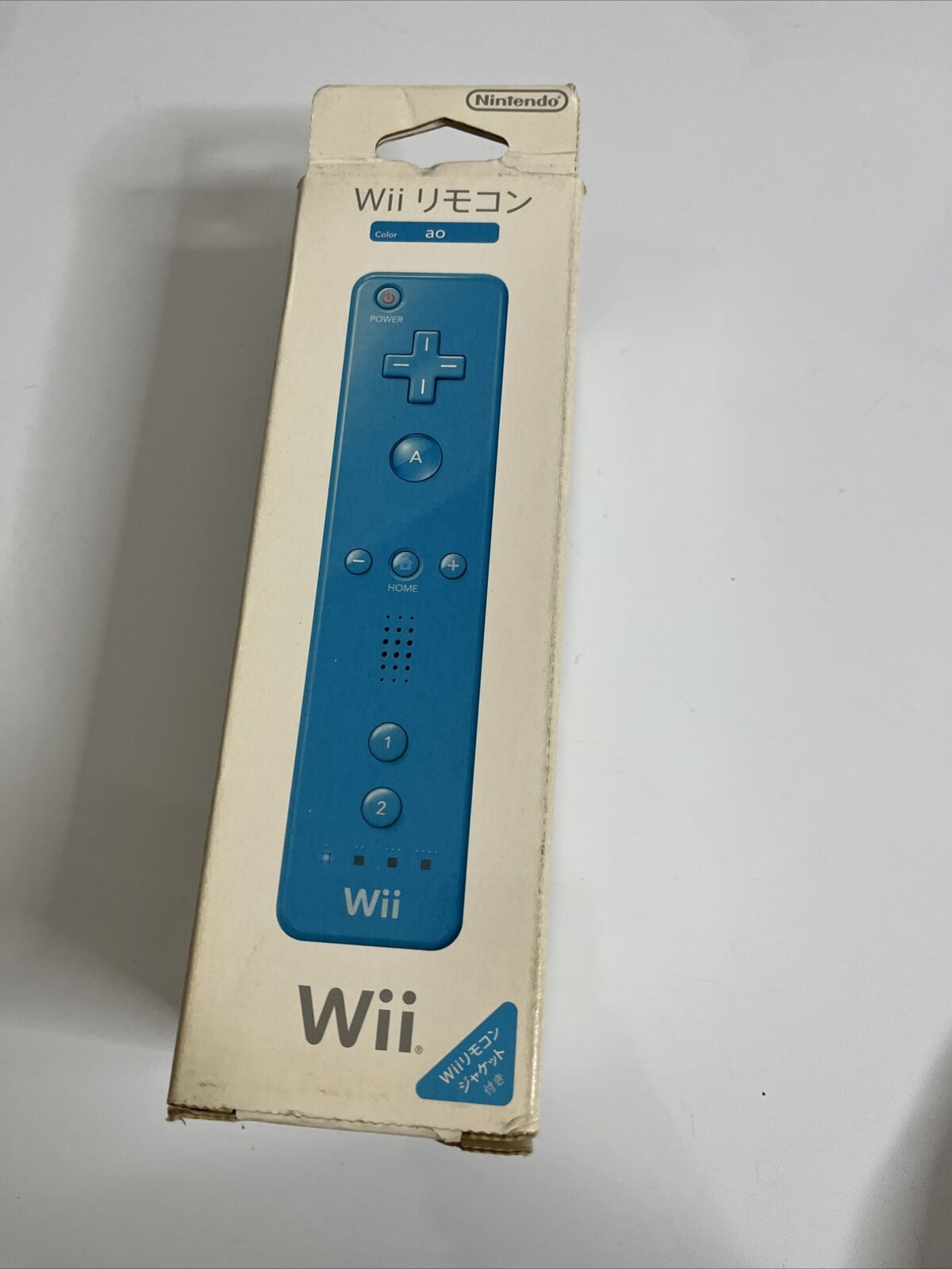 Official Nintendo Wii Remote Controller Blue with Box and Case RVL-003 Genuine