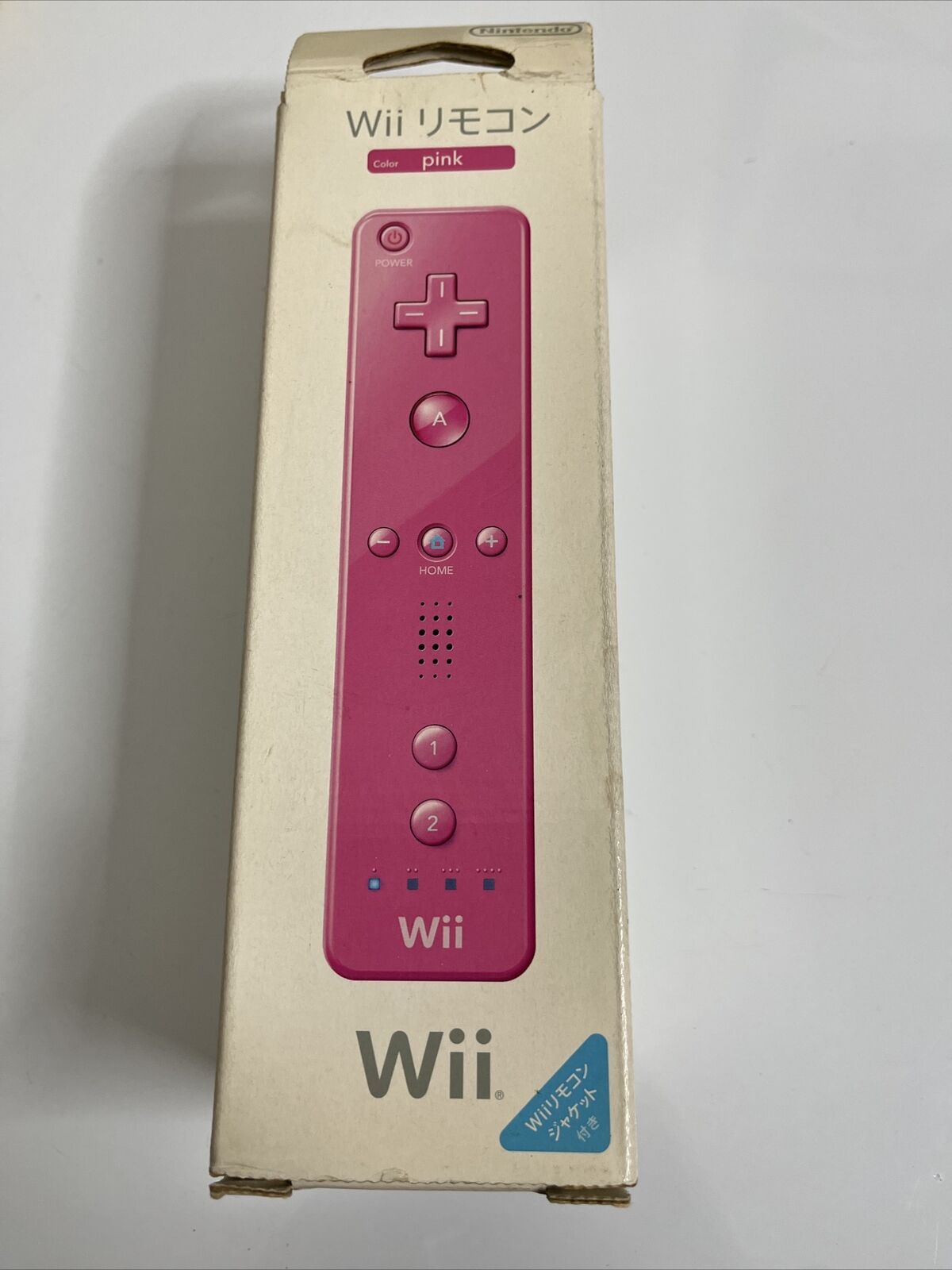 Official Nintendo Wii Remote Controller Pink RVL-003 with Rubber Case NEW