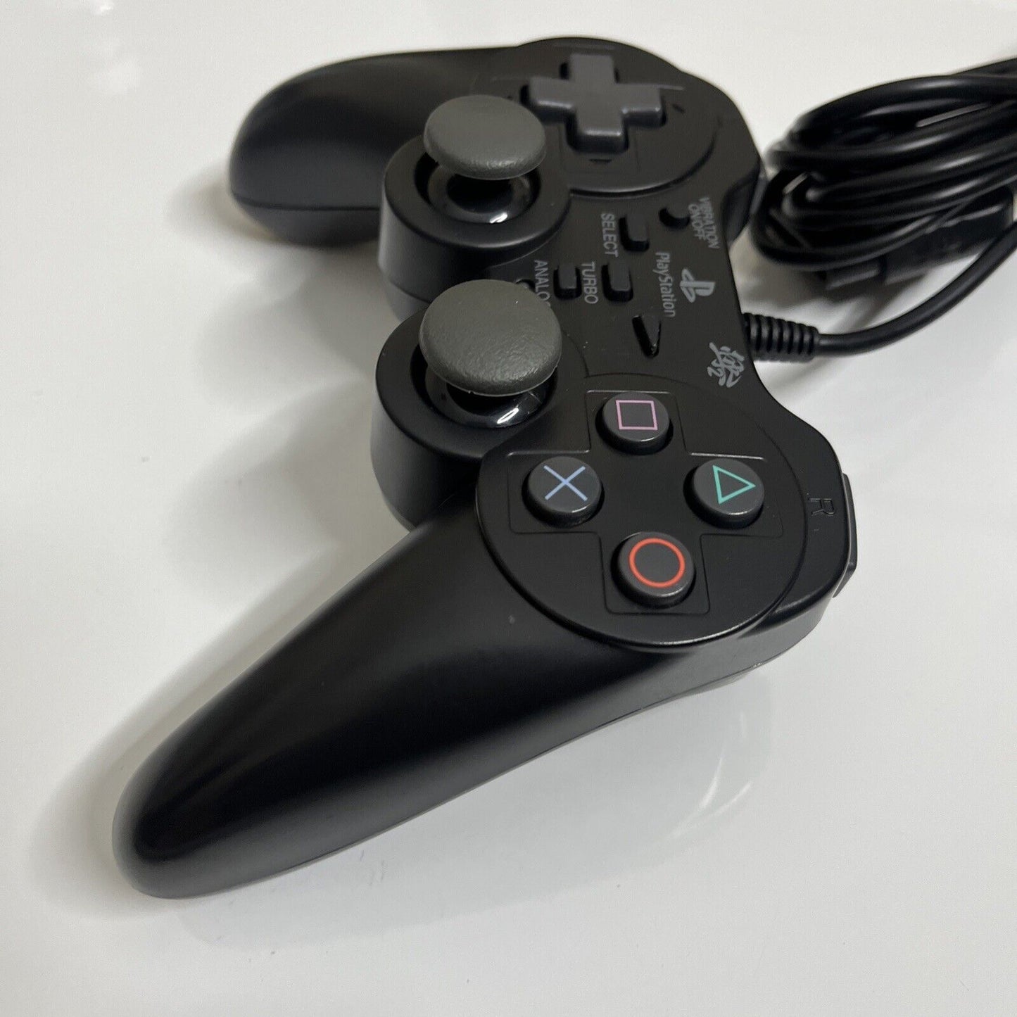 Fujiwork PlayStation PS1 PS2 Controller with Turbo PXK2CR-BR Black