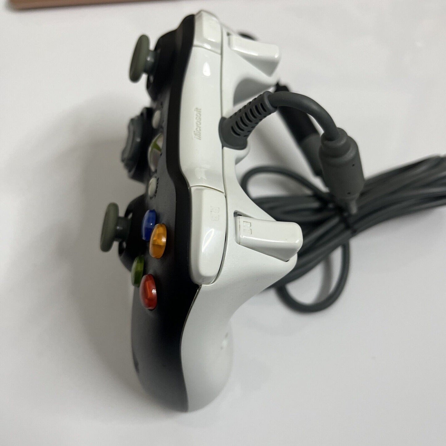 Official Microsoft Xbox 360 Controller Wired USB Black & White X811616-006