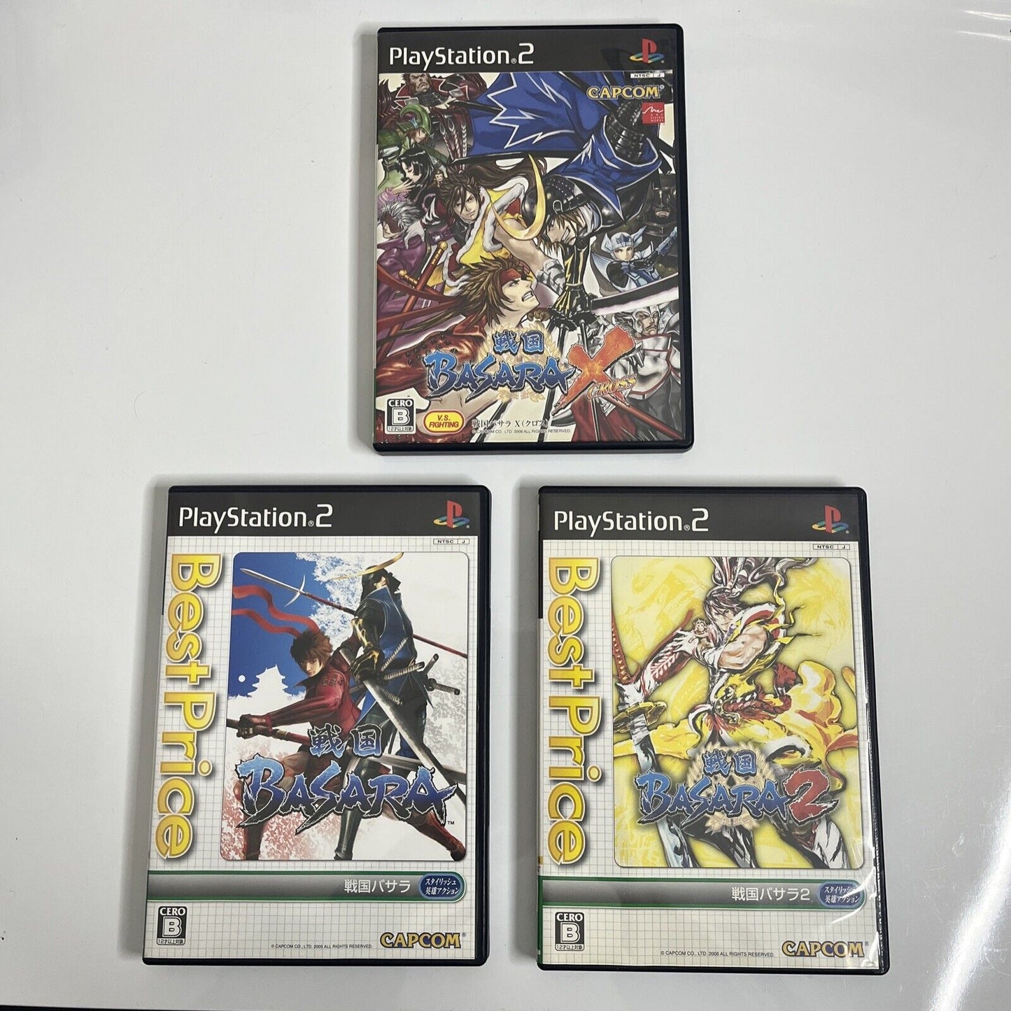 Sengoku Basara 1, 2 & X  Sony PlayStation PS2 NTSC-J JAPAN Game Complete