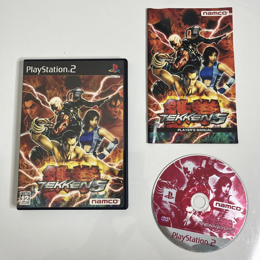 Tekken 5  Sony PlayStation PS2 NTSC-J JAPAN Fighting Game Complete