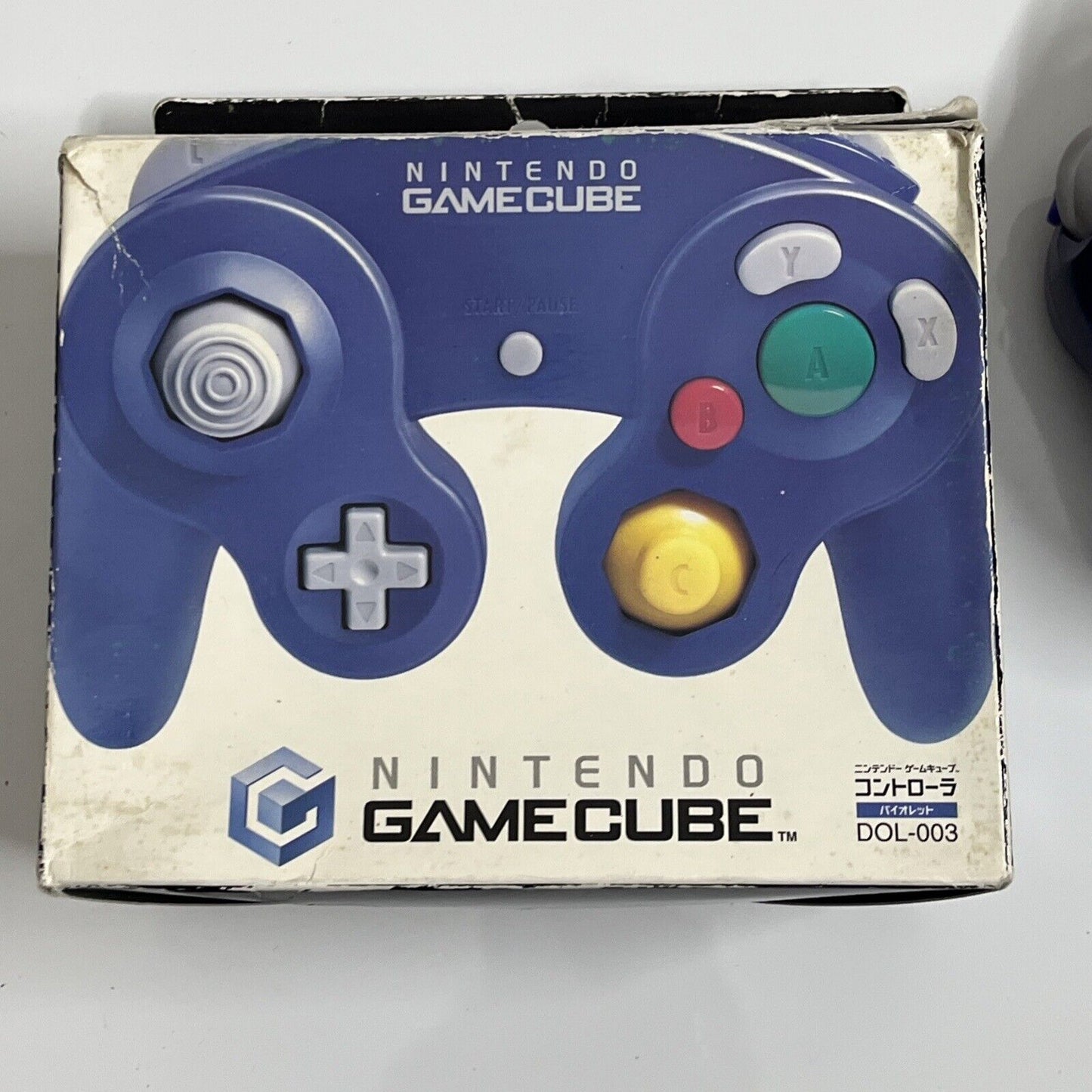 Authentic Nintendo GameCube Controller Genuine Boxed Purple Indigo