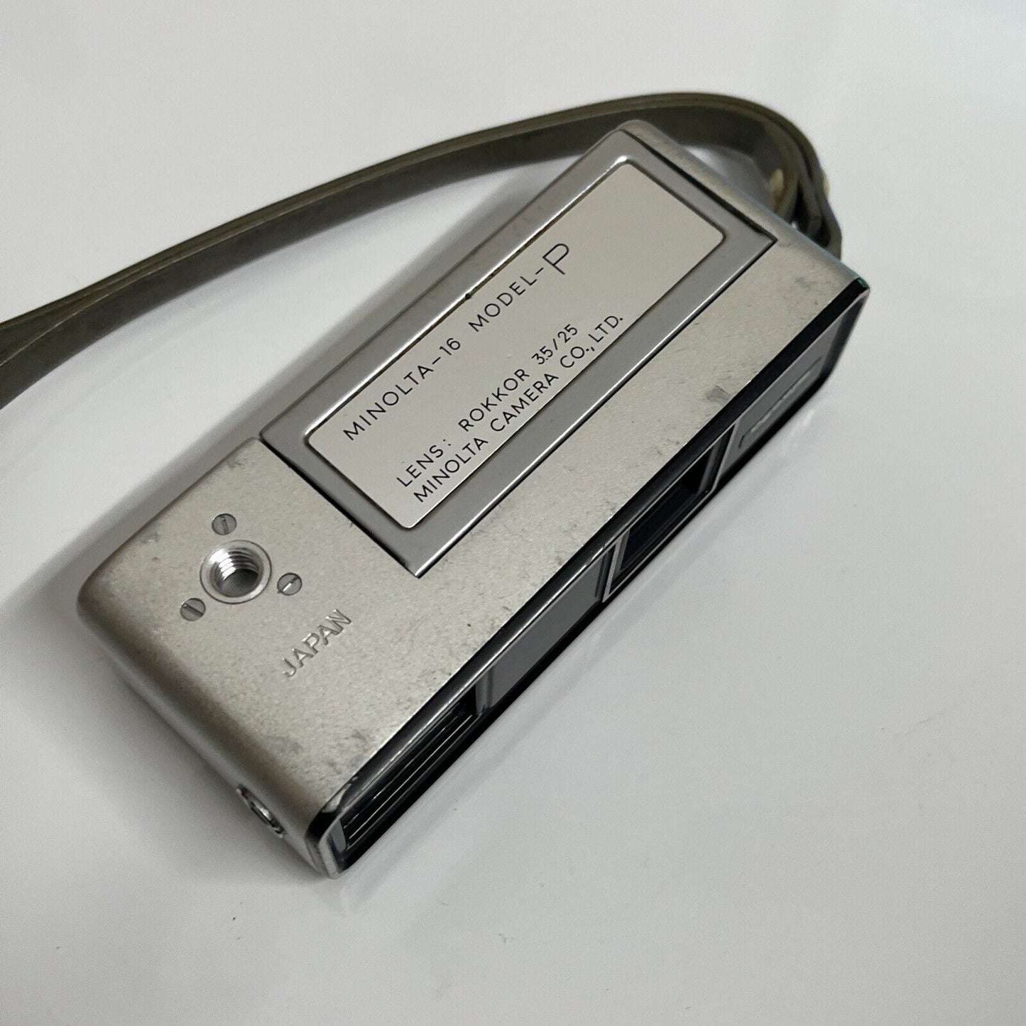 Minolta 16 Film Camera 16mm Model-P Rokkor 3.5/25 Lens Subminiature Made Japan