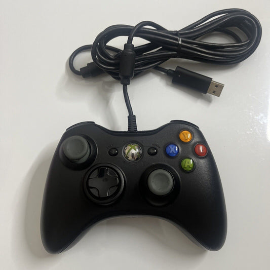 Genuine Official Microsoft Xbox 360 Controller Wired USB Black for PC XBOX 360