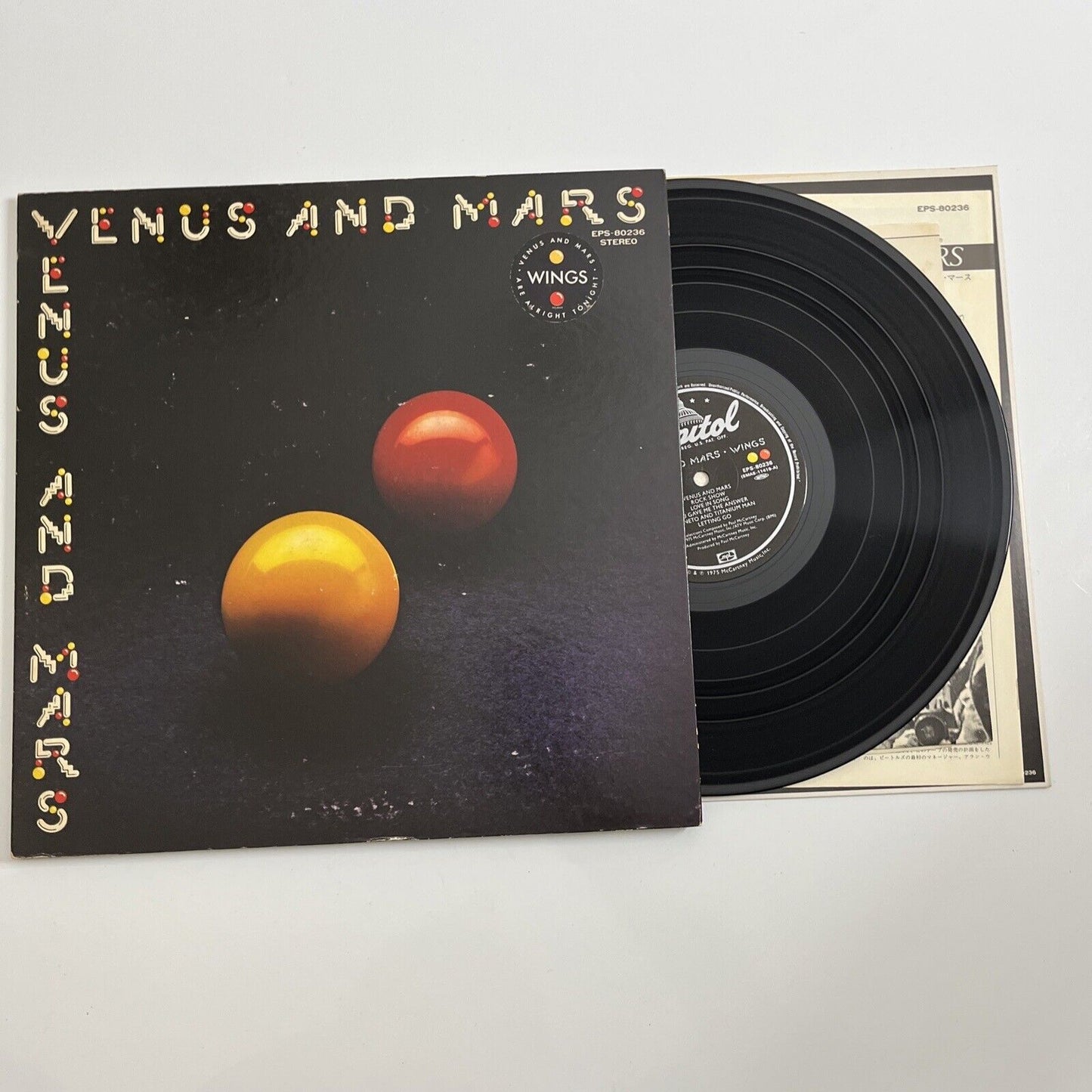 Wings - Venus And Mars 1975 LP Vinyl Record StereoGatefold EPS-80236 with Poster