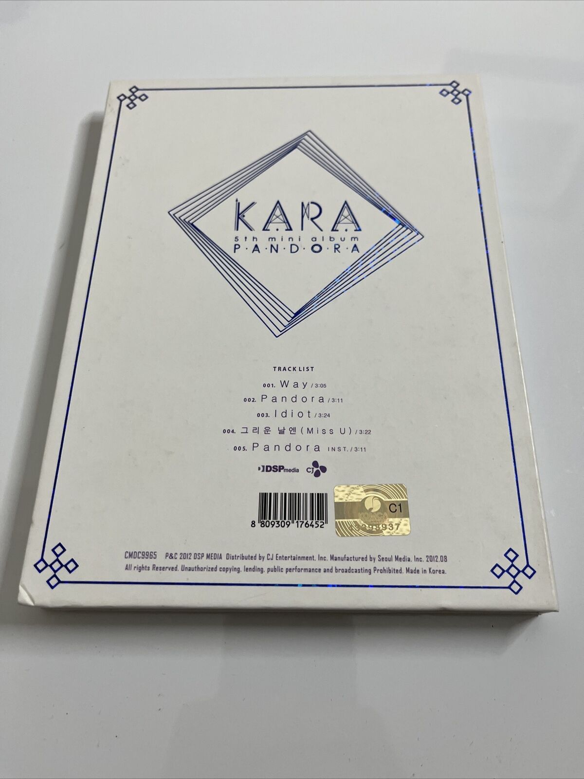 Kara - Pandora 5th Mini Album (CD + Book, 2012) K-Pop CMDC9965