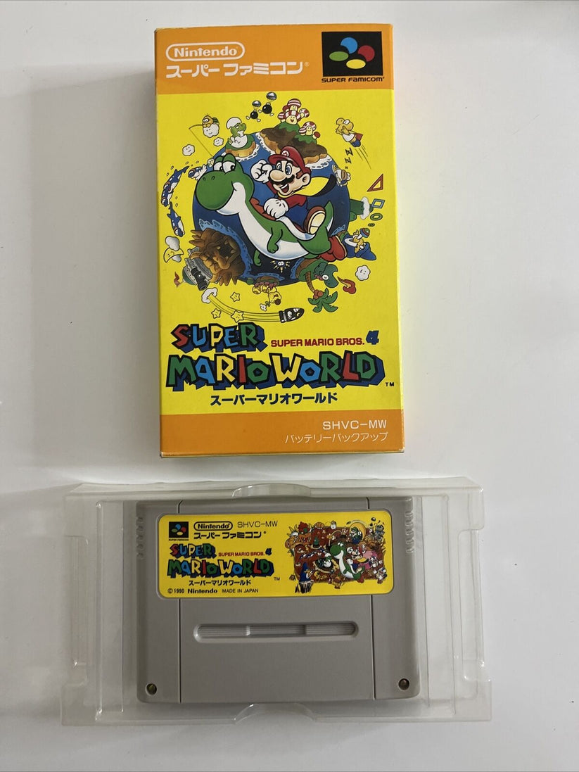 Super Mario World Nintendo Super Famicom SNES NTSC-J JAPAN Game + Box ...