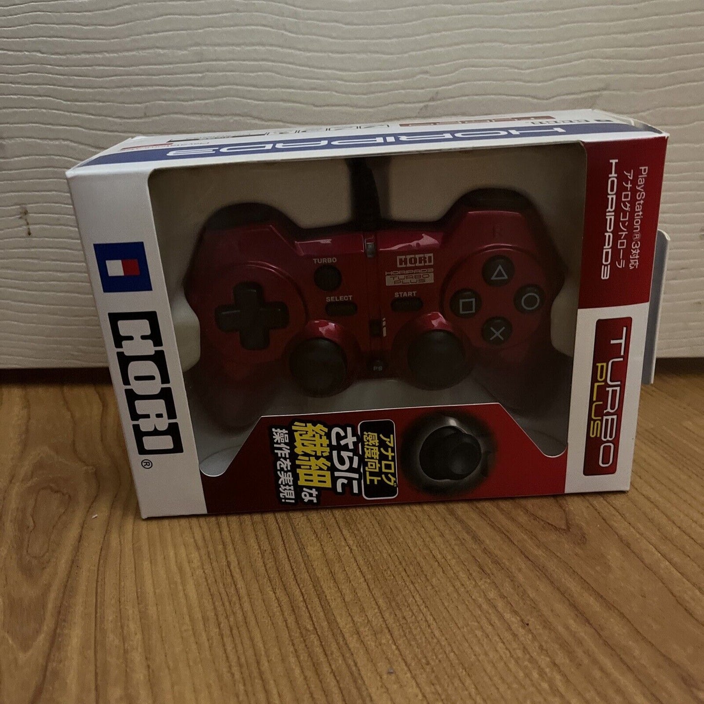 Hori Turbo Plus Sony PlayStation 3 PS3 Controller USB Wired HP3-172 Red NEW