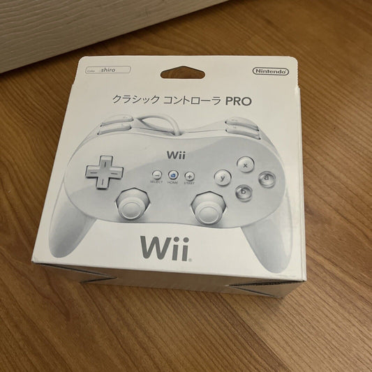 Official Nintendo Wii Classic Pro Controller Professional Genuine White NEW