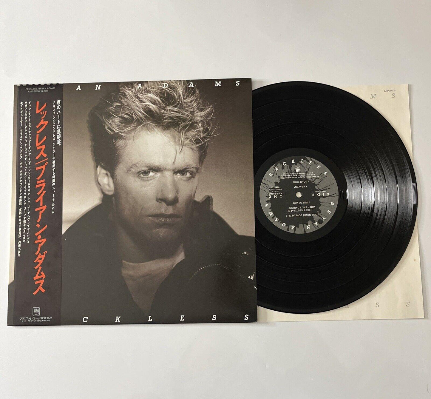 Bryan Adams - Reckless LP 1984 Vinyl Record Obi A&M Records AMP-28100