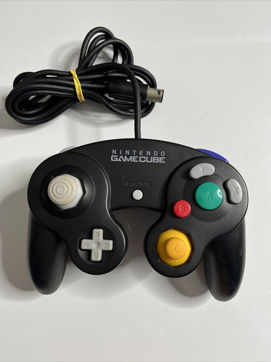 Official Nintendo GameCube Controller Black - Genuine tested and cleaned