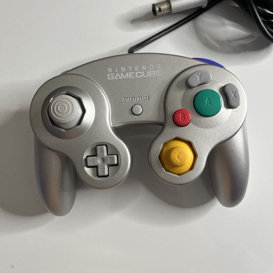 Official Nintendo GameCube Controller Silver - Genuine Tested and Cleaned