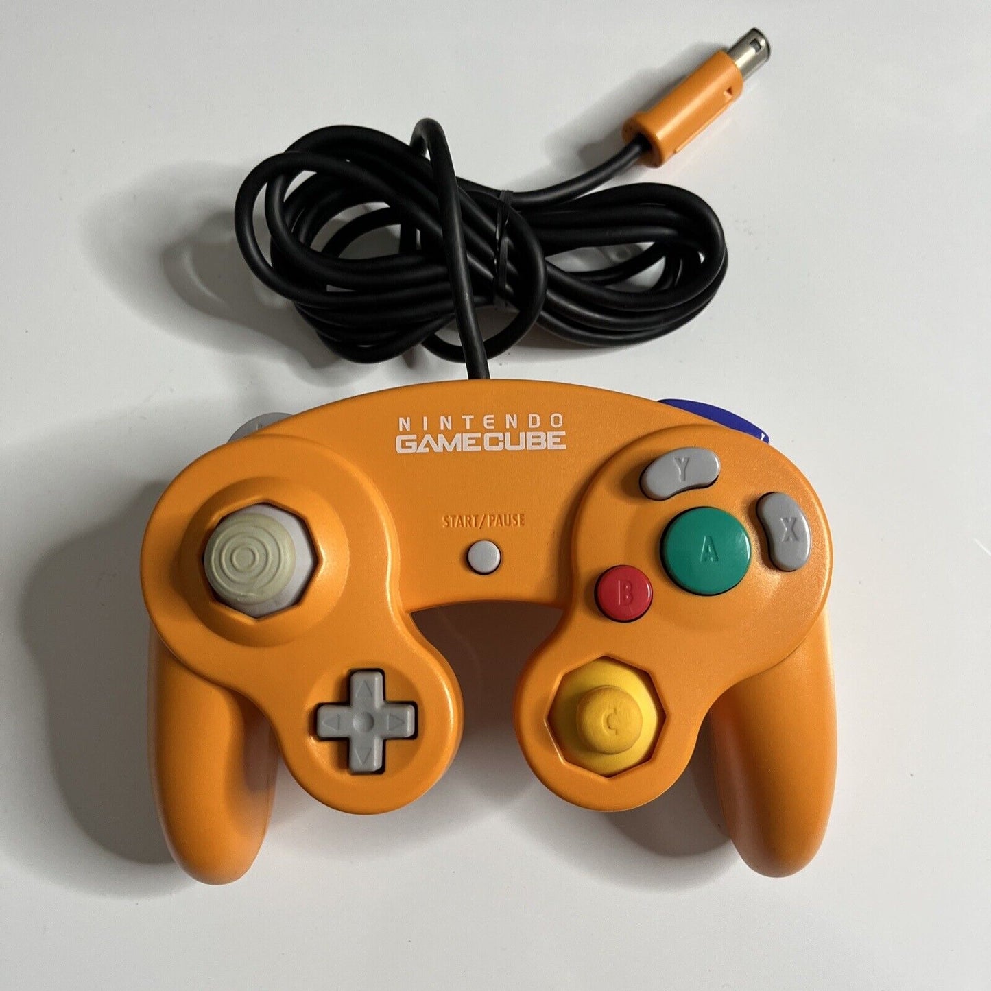 Official Nintendo GameCube Controller Orange  Genuine Tested and Cleaned