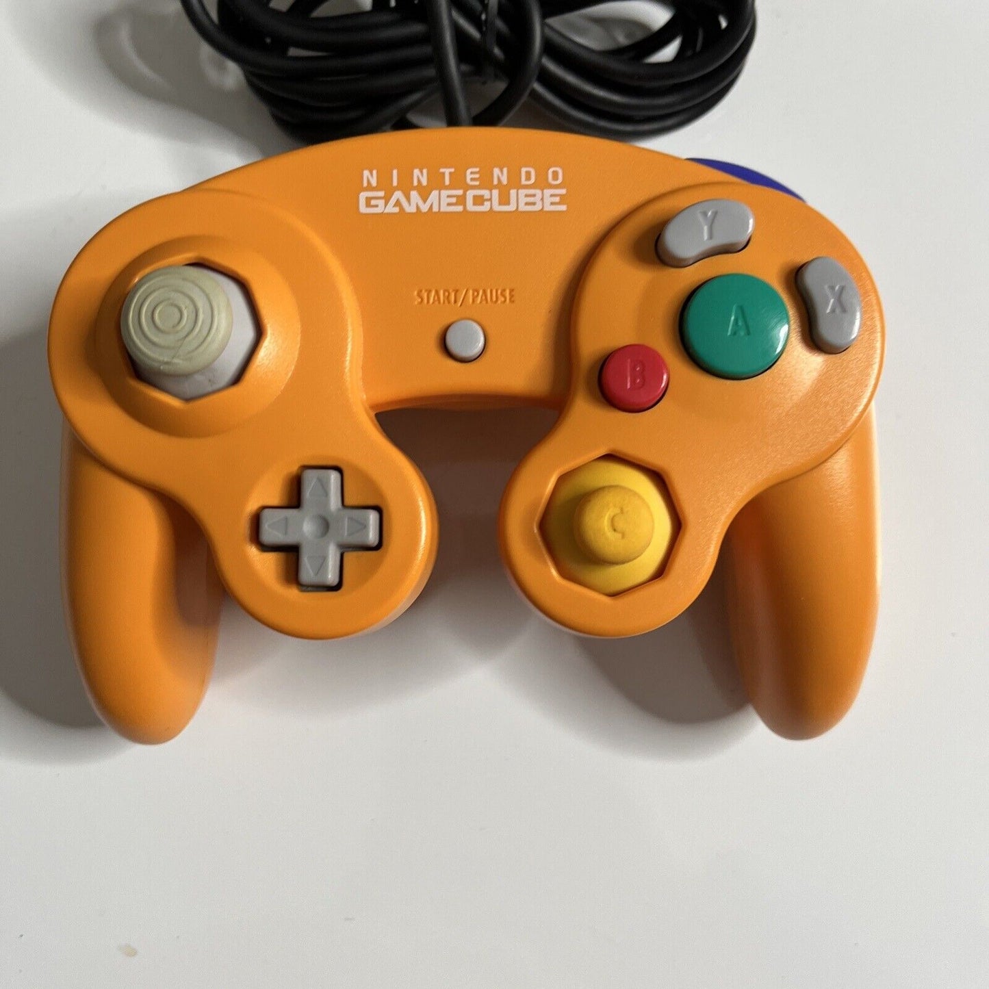 Official Nintendo GameCube Controller Orange  Genuine Tested and Cleaned