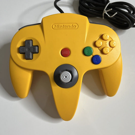 Authentic Nintendo 64 Yellow N64 Controller Genuine Tested and Cleaned