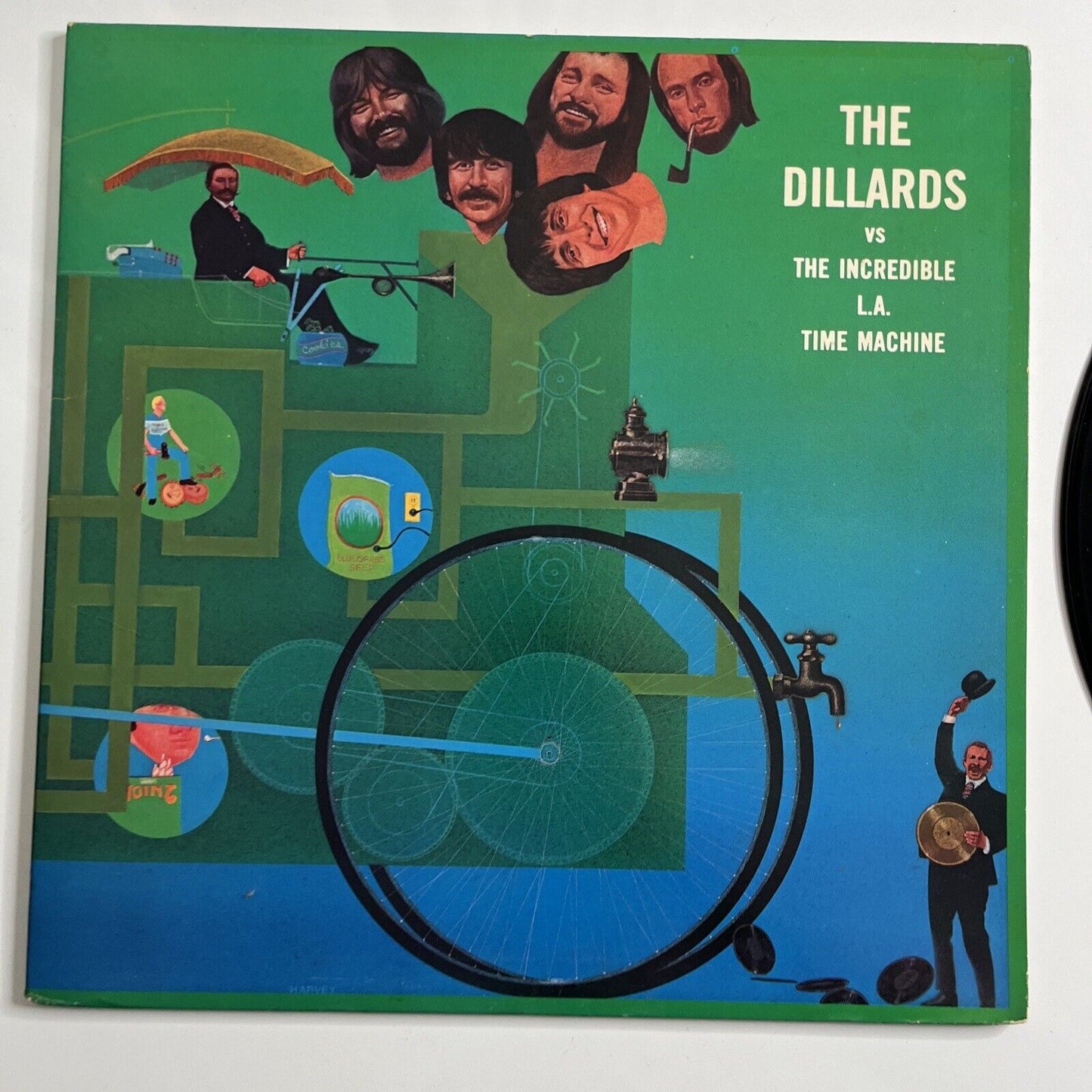 The Dillards vs The incredible L. A. Time Machine LP 1977 Vinyl Record Gatefold