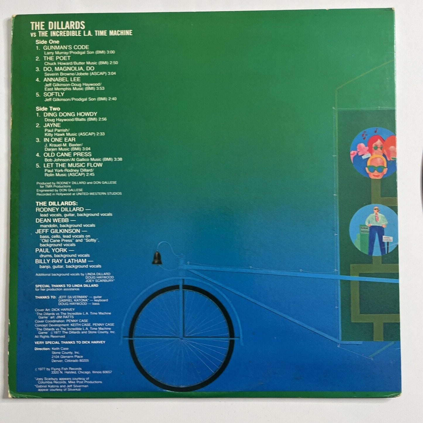 The Dillards vs The incredible L. A. Time Machine LP 1977 Vinyl Record ...