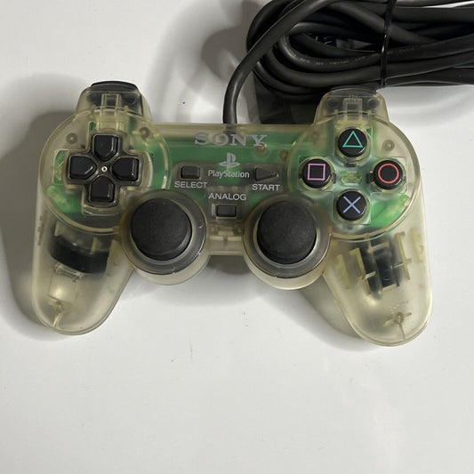 Authentic Sony PlayStation Dual Shock Controller Clear Transparent Genuine
