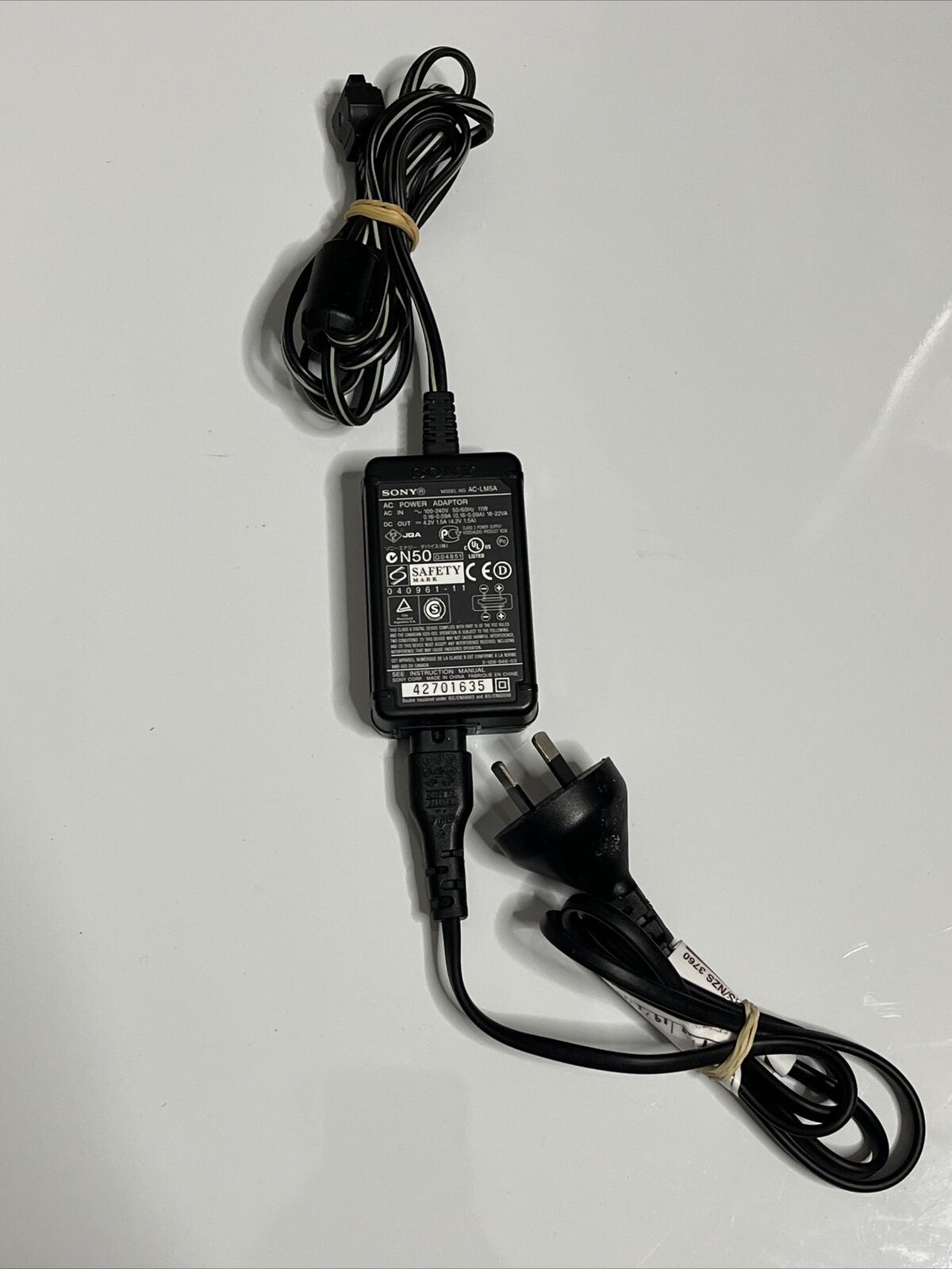 Genuine Sony AC-LM5 AC Adapter Charger 4.2V  for Sony Camcorders HandyCam Camera