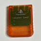 Genuine Sony Playstation 1 PS1 Memory Card 1MB SCPH-1020 Transparent Orange