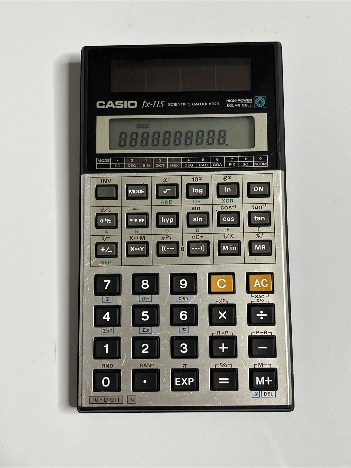 Casio fx-115 Scientific Calculator High-Power Solar Cell