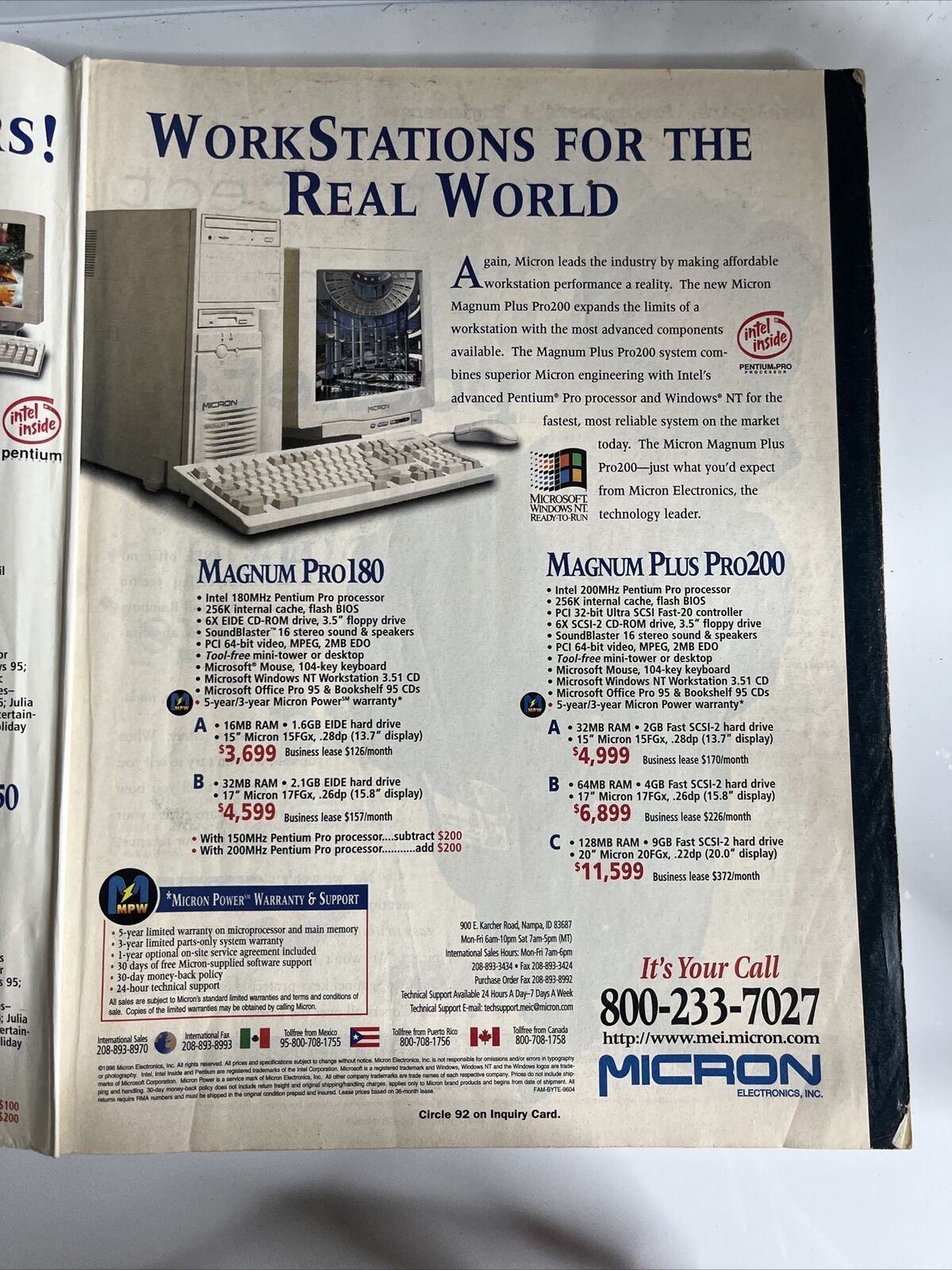 Byte Computer Magazine April 1996 Windows NT Win 95 IBM OS/2 Notes 4 Vintage
