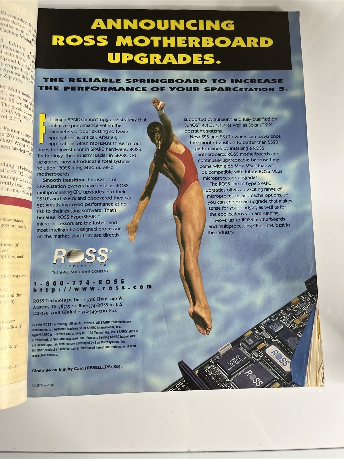 Byte Computer Magazine April 1996 Windows NT Win 95 IBM OS/2 Notes 4 Vintage