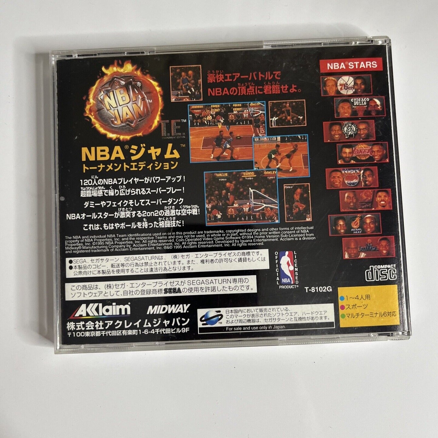 NBA Jam Tournament Edition  Sega Saturn SS NTSC-J JAPAN 1995 Game