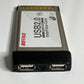 Buffalo USB 2.0 Interface Card CardBus PCMCIA Laptop PC Card IFC-CB2U2V