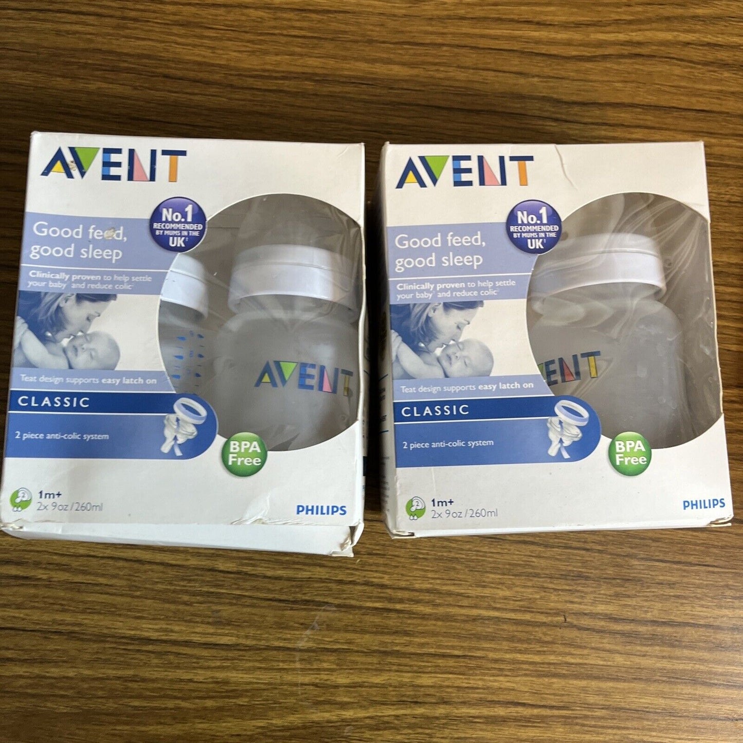 4x Avent Anti-Colic Baby Bottle 9oz 260ml