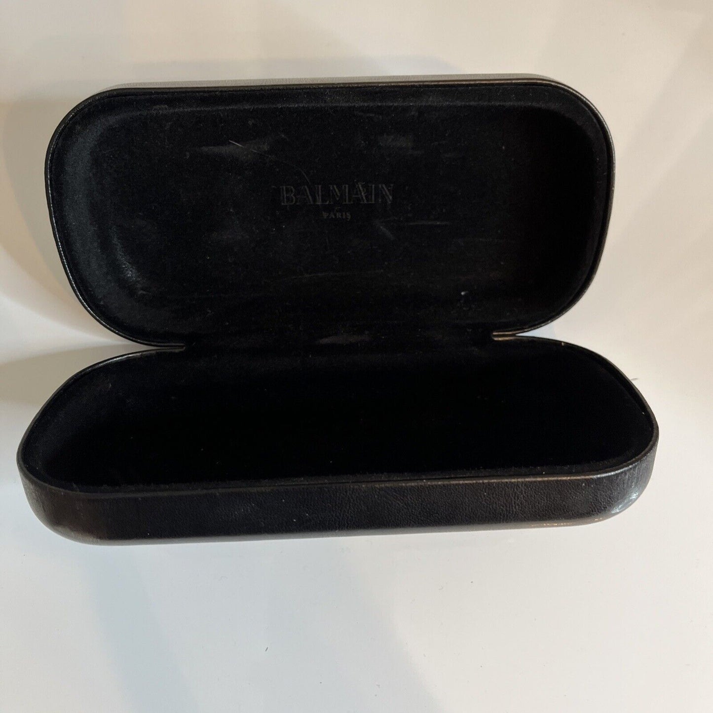 Balmain Paris Eyeglasses Case Black Clamshell