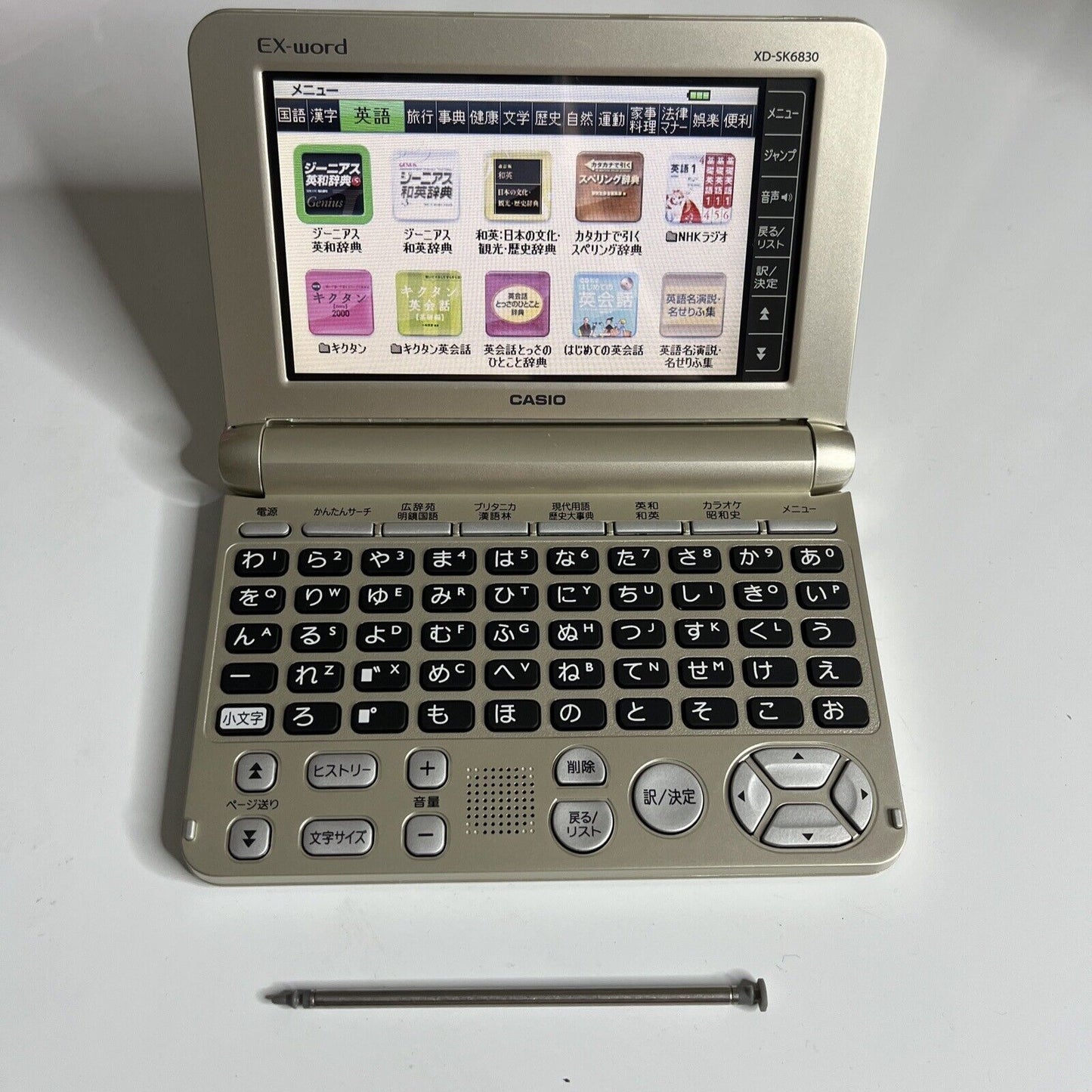 Casio EX-word XD-SK6830 Japanese English Electronic Dictionary Stylus Kanji