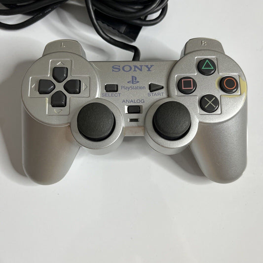 Sony PS2 Dualshock PlayStation 2 Controller Silver SCPH-10010