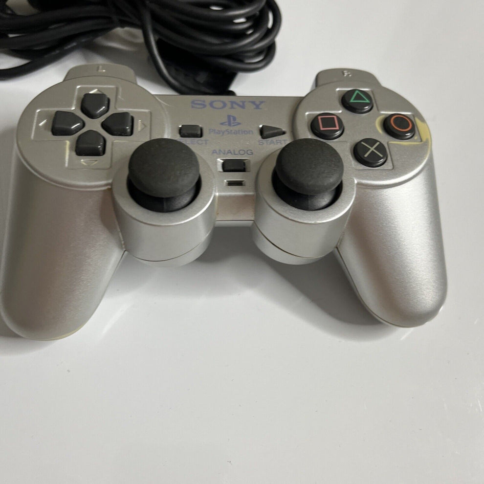 Silver Ps2 Controller Sony PS2 Dualshock PlayStation 2 Controller Silver SCPH-10010 – Retro Unit